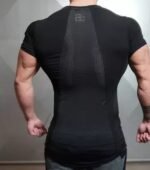 Muscle Brothers Fitness Sports Casual Breathable Short Sleeve T-Shirt Men's Quick Dry Outdoor Running Training Tops Solid Color - Image 3