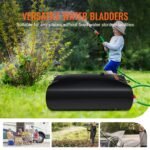 Water Tank Bladder, 541.3 L Large Capacity, PVC Collapsible Water Bladder Including Spigots And Overflow Kit, Portable Water Storage Bladder For Garden Water Catcher, Black - Image 5