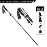 5-Section Collapsible Hiking Poles - Lightweight Trekking Poles With Secure External Lock, Adjustable Length, Sturdy - Ergonomic EVA Grip For Mountain Climbing, Camping, Trail Hiking - Perfect Gift Fo