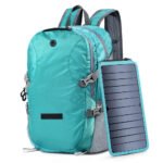 Solar Backpack Foldable Hiking Daypack With 5V Power Supply - Image 5