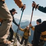 5-Section Collapsible Hiking Poles - Lightweight Trekking Poles With Secure External Lock, Adjustable Length, Sturdy - Ergonomic EVA Grip For Mountain Climbing, Camping, Trail Hiking - Perfect Gift Fo - Image 4