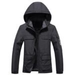 Outdoor Men's Plus Fleece Warm Cotton Jacket - Image 9
